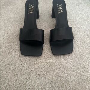 Zara Black Women's Heeled Sandals
